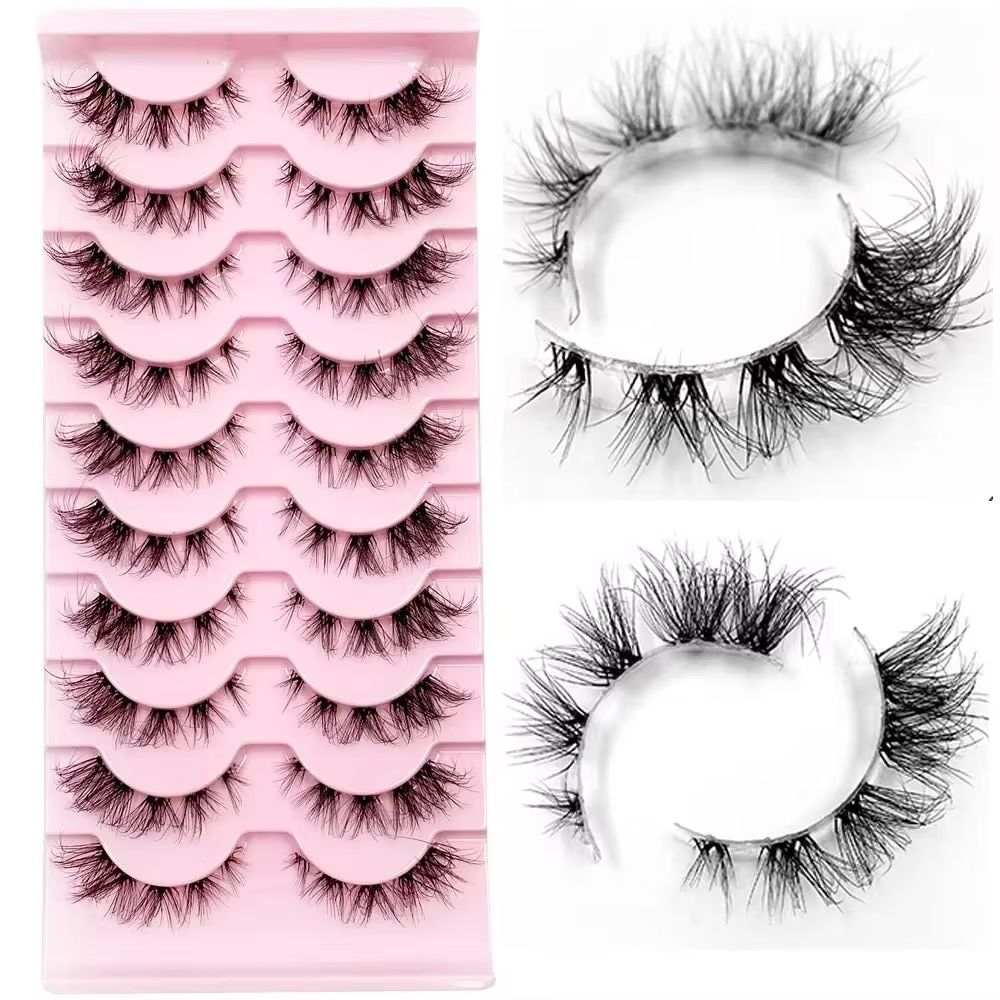 Eyelash Extension Cat Eye Wispy - Segmented Lashes Manga Lashes 3D Clear