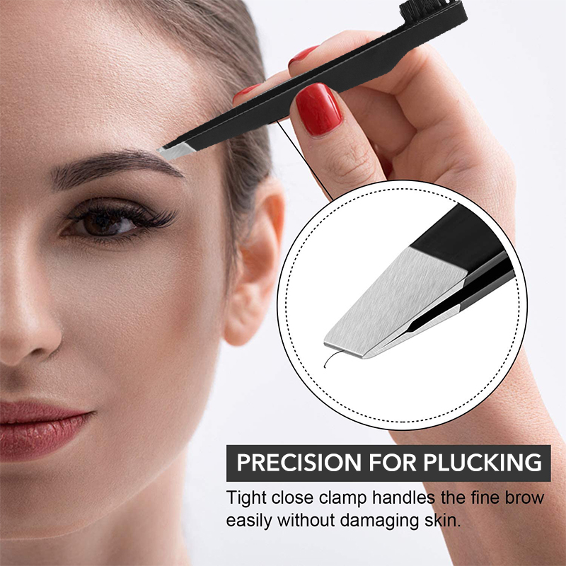 Eyelash Extension For No Eyelid - 1PC Stainless Steel Eyebrow Tweezer with