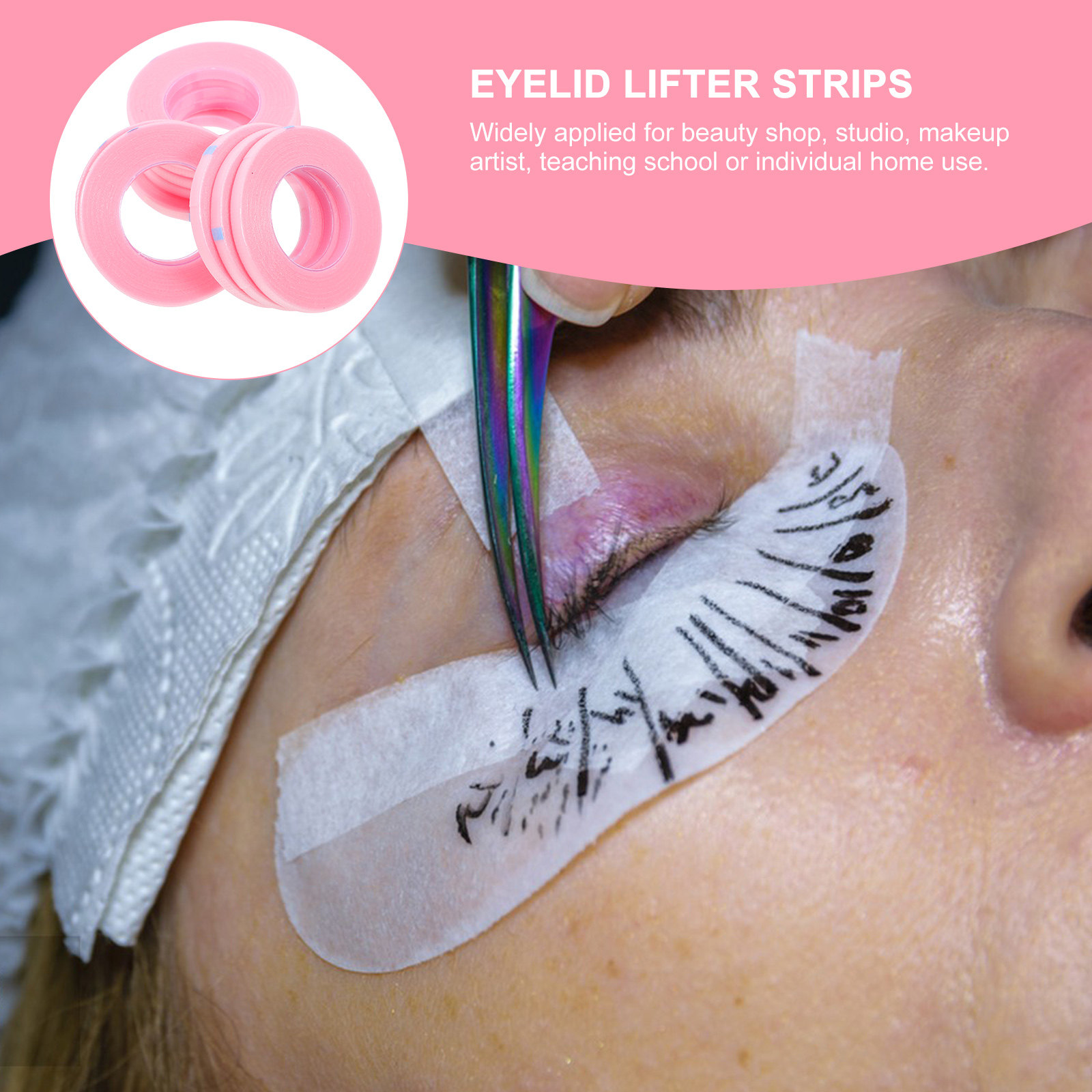 Eyelash Extension For No Eyelid - 10 Rolls Lash Tape Eyelash Extension