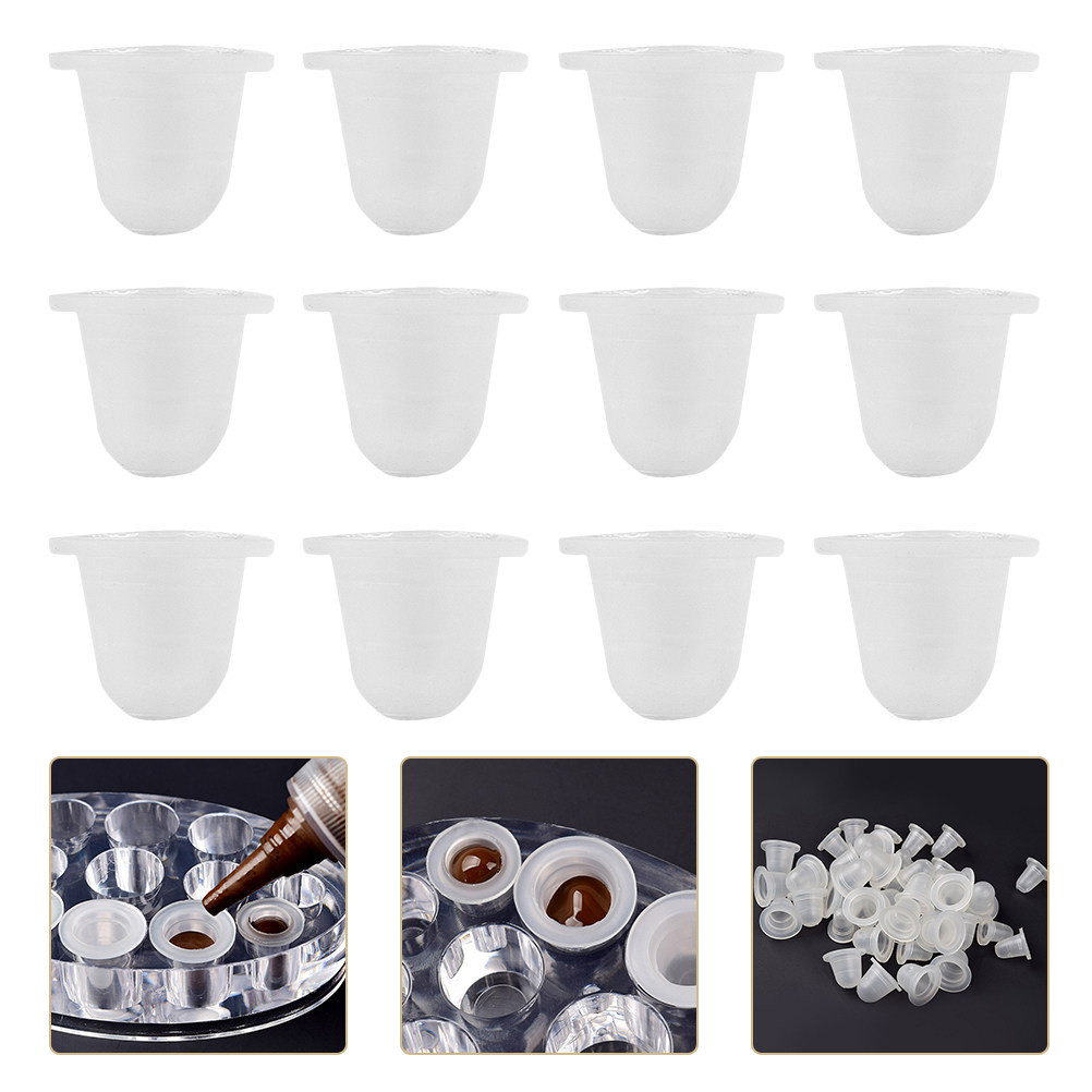 Eyelash Extension Is Safe - 200Pcs Silicone Tattoos Ink Cups Supple