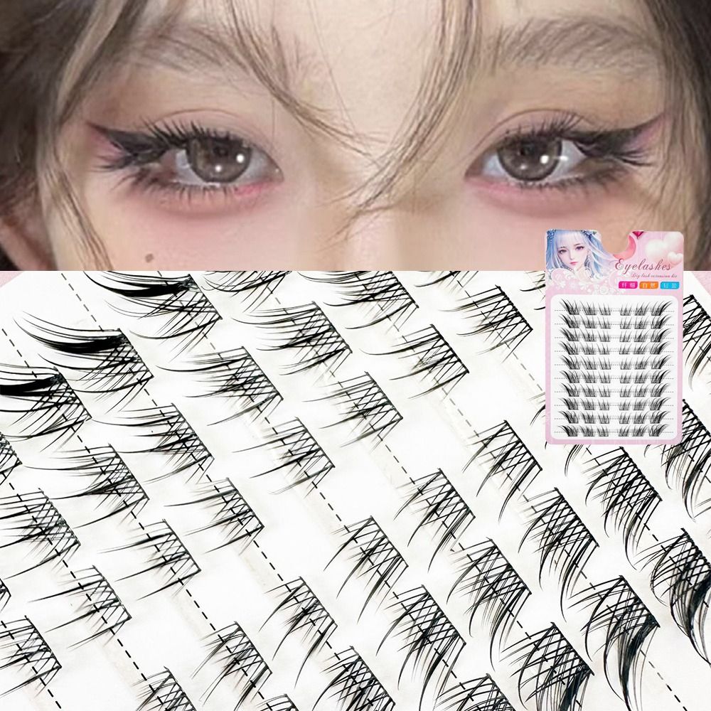 3D Cat Eye Clusters Lashes Nat - Eyelash Extension Cat Eye Wispy ulasan dan harga