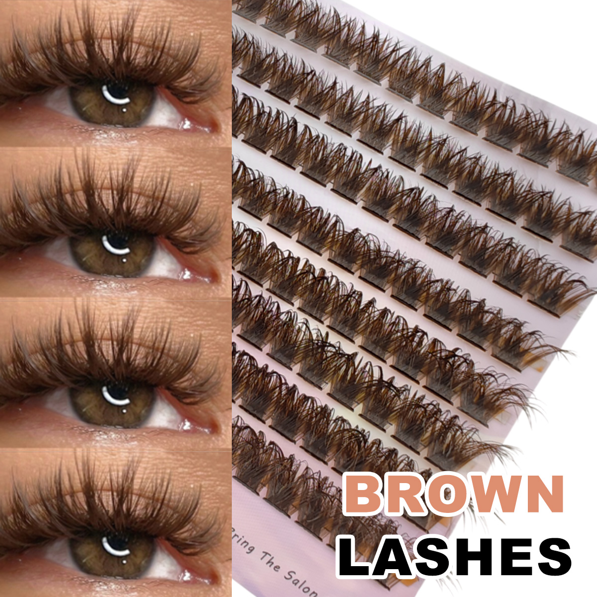 120pcs Natural Brown Wispy Las - Eyelash Extension Home Service ulasan dan harga
