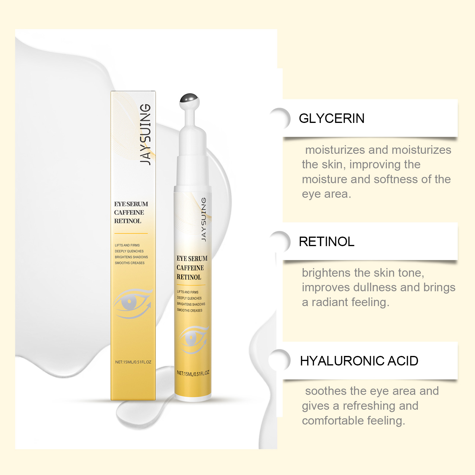 Retinol Eye Serum Roller For D - The Ordinary Serum Hyaluronic Acid ulasan dan harga