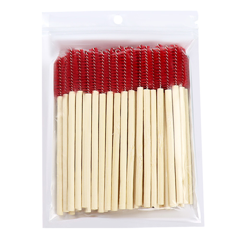 50Pcs Bamboo Handle Eyelash Br - Micro Brush Applicator ulasan dan harga