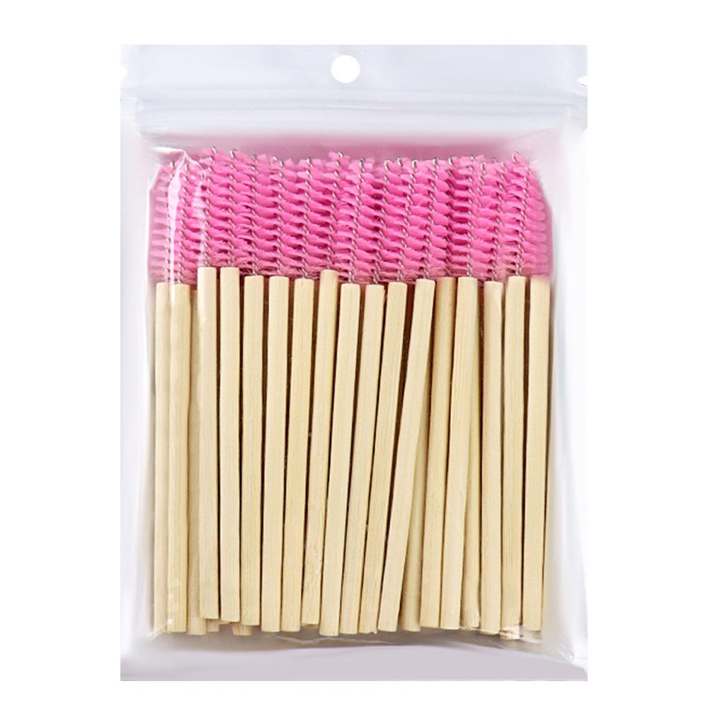 50Pcs Bamboo Handle Eyelash Br - Micro Brush Applicator ulasan dan harga