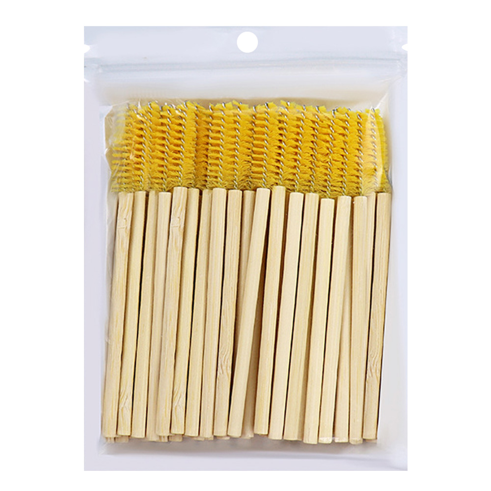 50Pcs Bamboo Handle Eyelash Br - Micro Brush Applicator ulasan dan harga