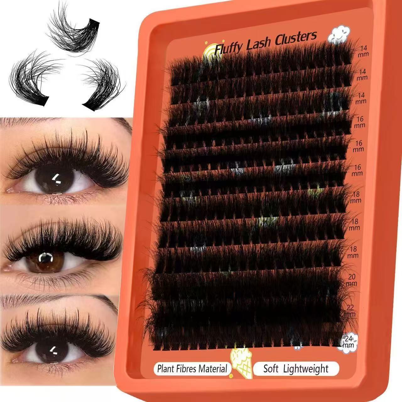 80D-100D Fluffy Cluster Lashes - Eyelash Extension Home Service ulasan dan harga