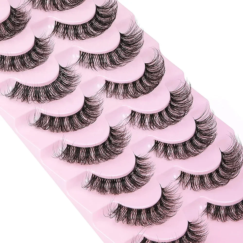 10 Pairs False Eyelashes 6D Su - Eyelash Extension Cat Eye Wispy ulasan dan harga
