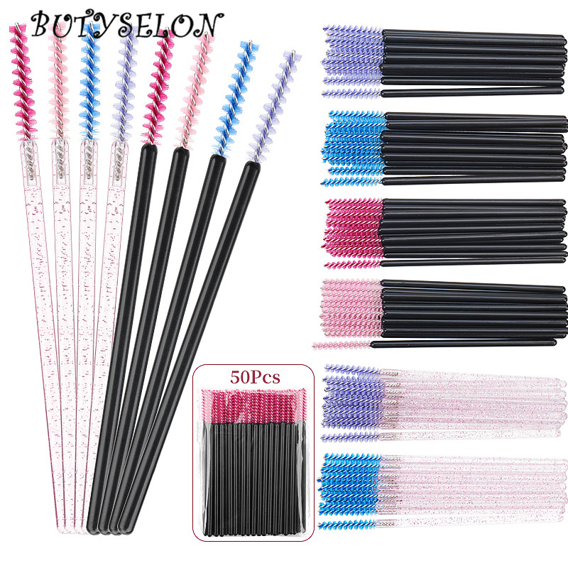 50pcs Disposable Eyelash Brush - Micro Brush Applicator ulasan dan harga