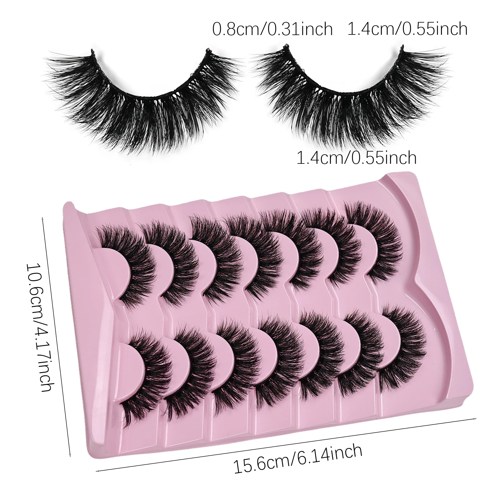 7 Pairs Cat Eye Lashes Volume  - Eyelash Extension Cat Eye Wispy ulasan dan harga