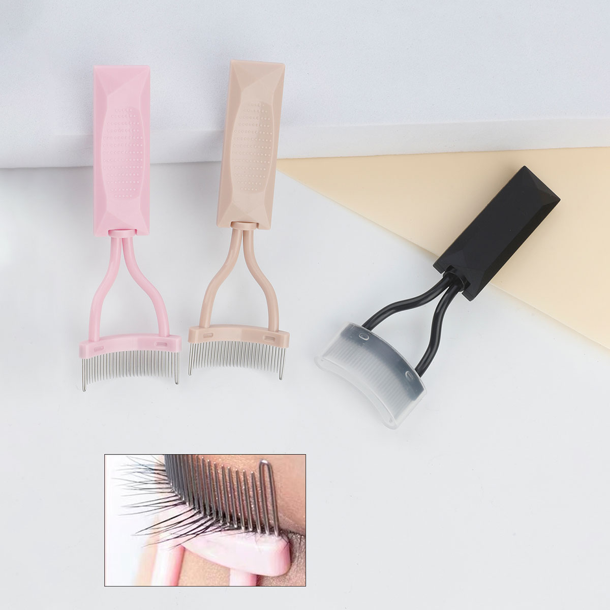 1pcs Curved Ultra-Fine Steel T - Eyelash Extension Guide ulasan dan harga