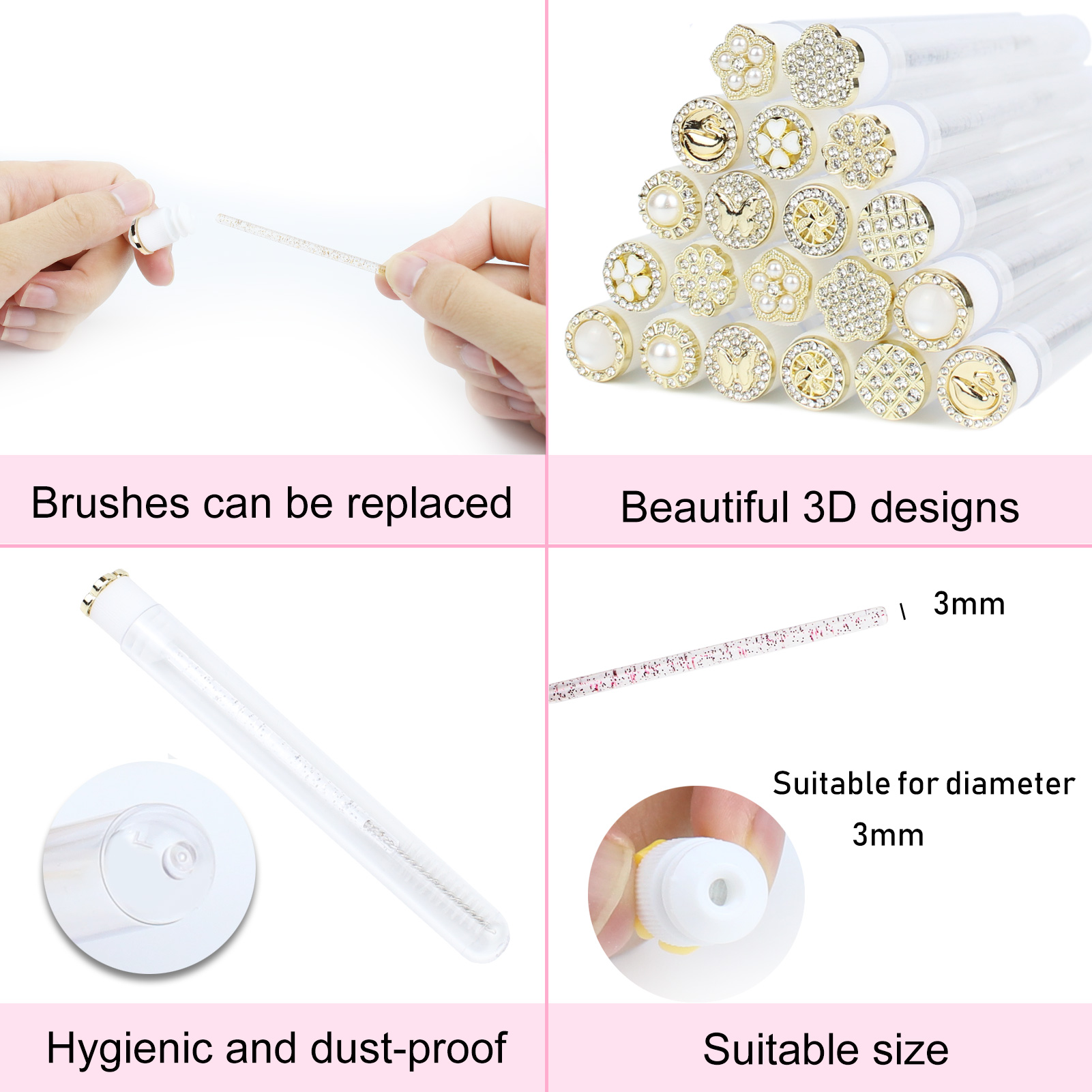 Mascara Wands Tube 30pcs Reusa - Micro Brush Applicator ulasan dan harga