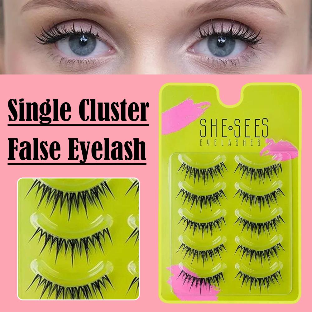 Natural Cluster False Eyelashe - Eyelash Extension Cat Eye Wispy ulasan dan harga