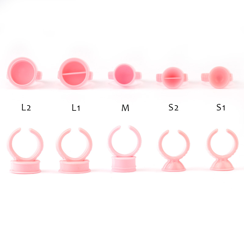 100pcs Disposable Glue Rings P - Eyelash Extension Guide ulasan dan harga