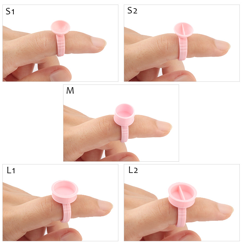 100pcs Disposable Glue Rings P - Eyelash Extension Guide ulasan dan harga