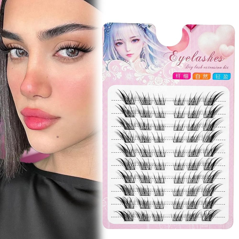 Women Beauty 3D Cat Eye Cluste - Eyelash Extension Cat Eye Wispy ulasan dan harga